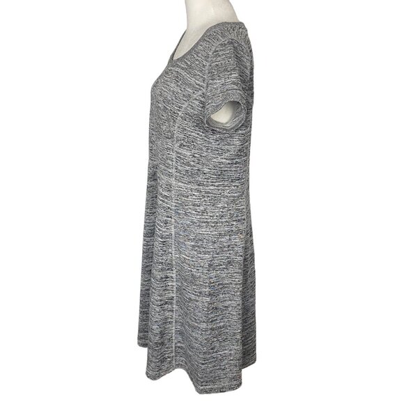 TALBOTS Women Stretchy Dress Sz M Gray Short Sleeve Knee Length Casual 61-17 - Picture 4 of 10